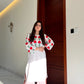 WHITE DOVE DESIGN TWO PIECE SUITS (Premium Lilen)