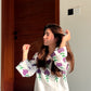 WHITE DOVE DESIGN TWO PIECE SUITS (Premium Lilen)