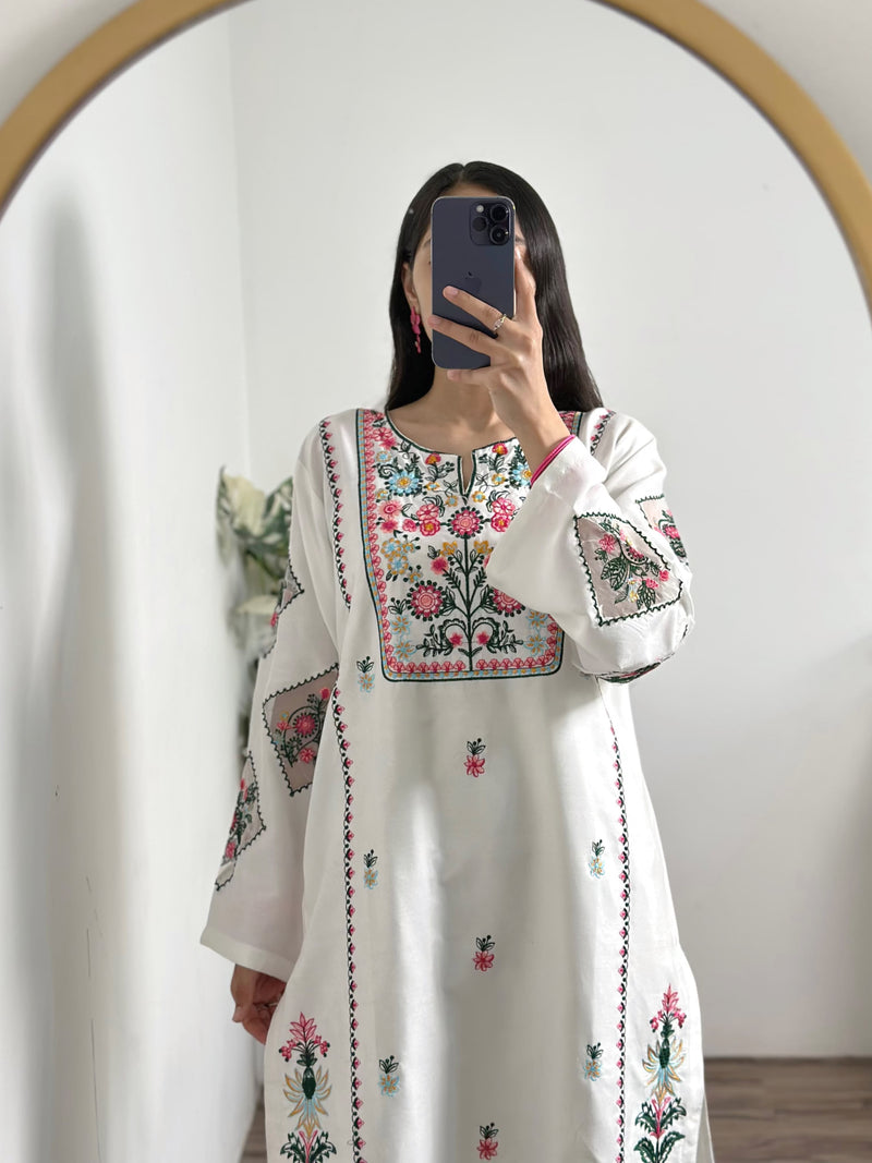 VIOLET LAWN EMB 2PC