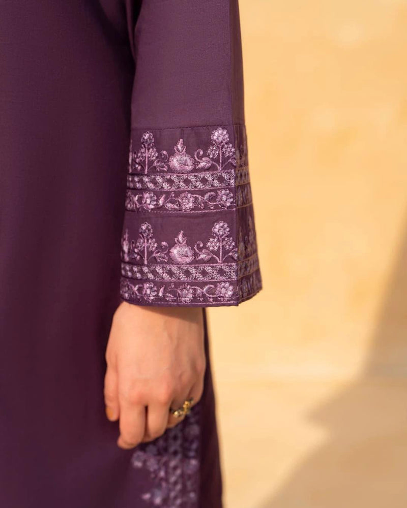 PURPLE LAWN EMB 3PC