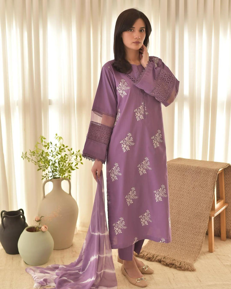 HORIYA PURPLE LAWN 3PC