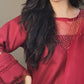 MAHNOOR SILK 3PC WITH FARSHI SHALWAR