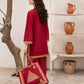Retro 2 Pc Suit With Hand Bag (mehroon)