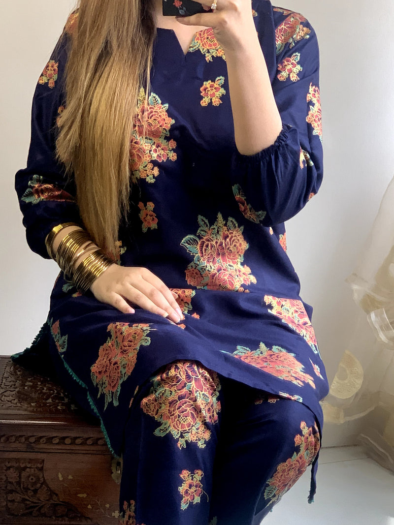 New Rose Printed 2pc