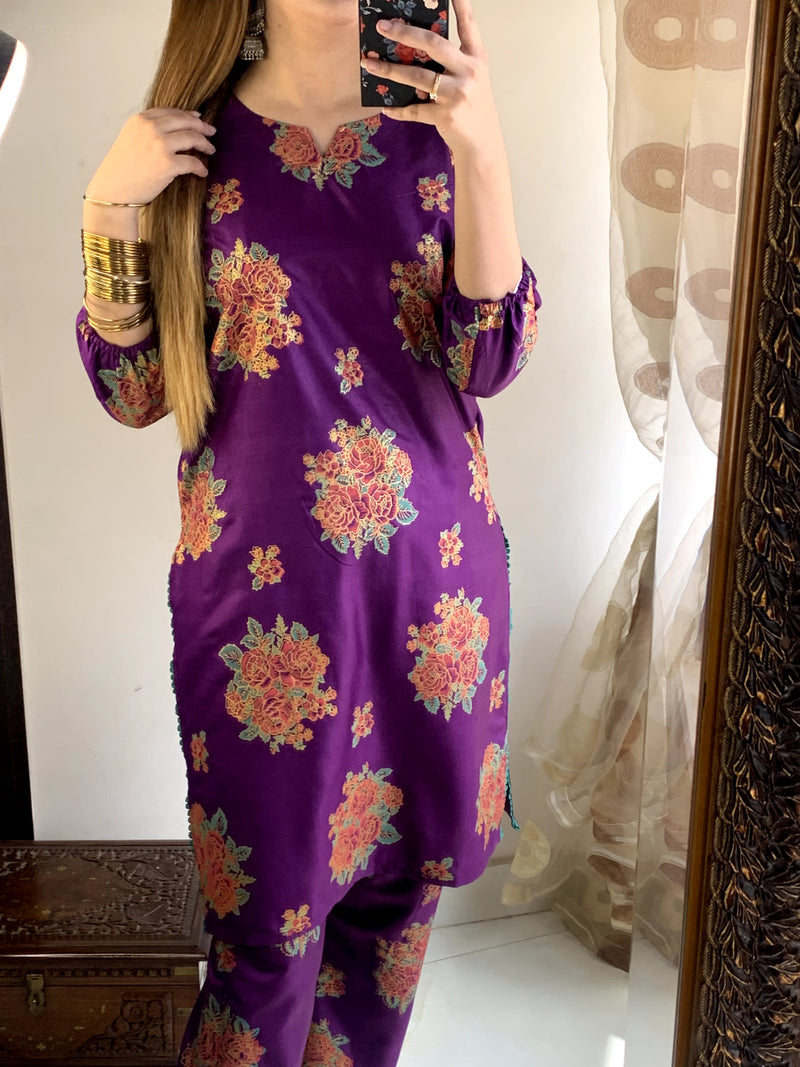 New Rose Printed 2pc