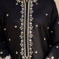 BLACK GULAB EMB 2PC SET