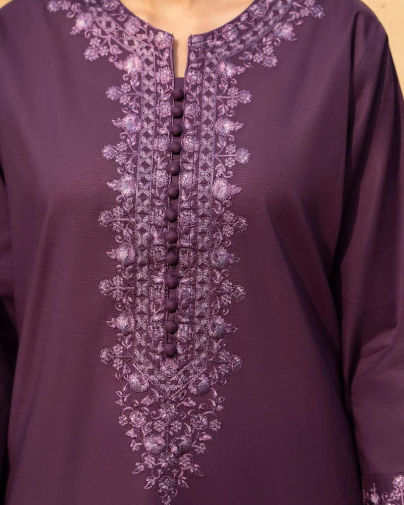 PURPLE LAWN EMB 3PC