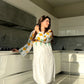 WHITE DOVE DESIGN TWO PIECE SUITS (Premium Lilen)